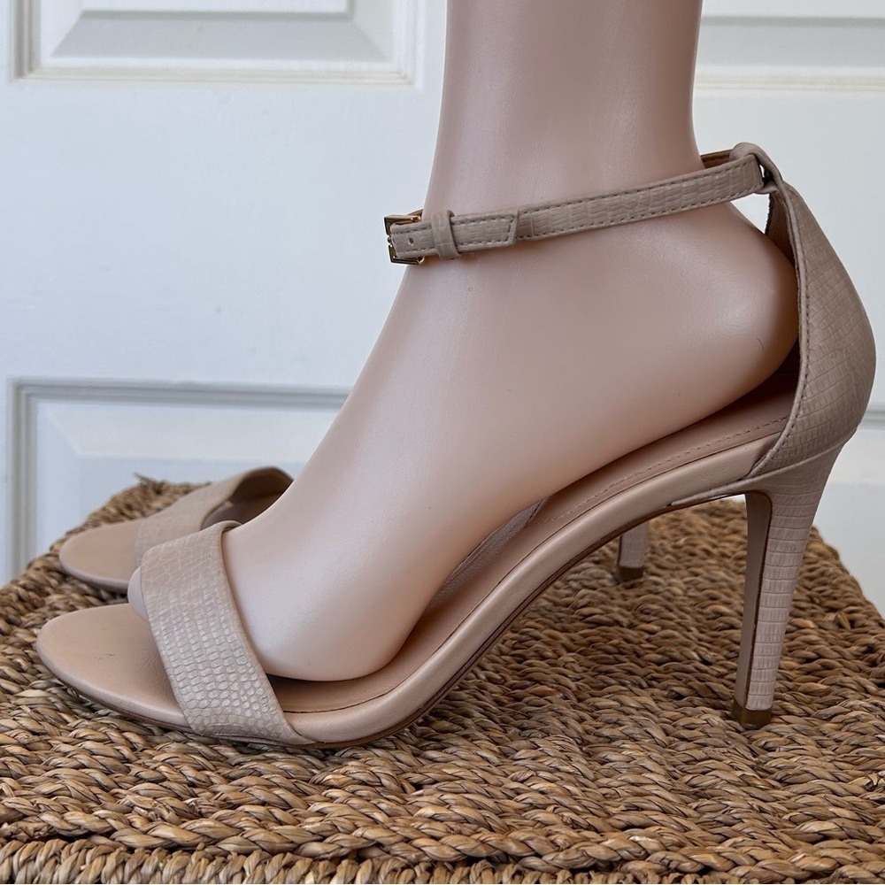 Aldo Open Toe Ankle Strap Reptile‎ Print Heels Size 9